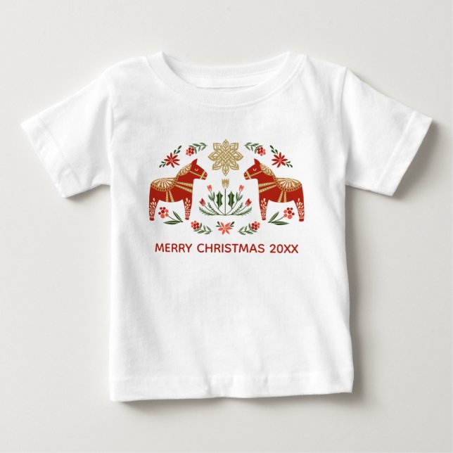 Camiseta De Bebé Navidades dala caballo (Anverso)