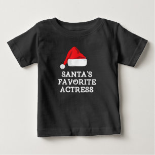 Camiseta De Bebé Navidades de actriz favorita de Papá Noel actúen