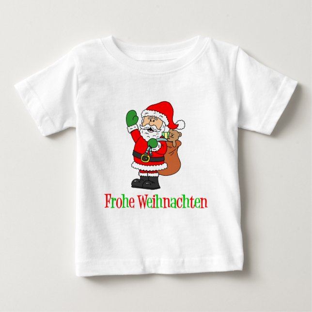 Camiseta De Bebé Navidades de Alemania Santa (Anverso)