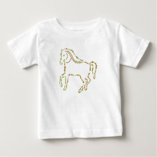 Camiseta De Bebé Navidades de animales amantes de los caballos, Nav