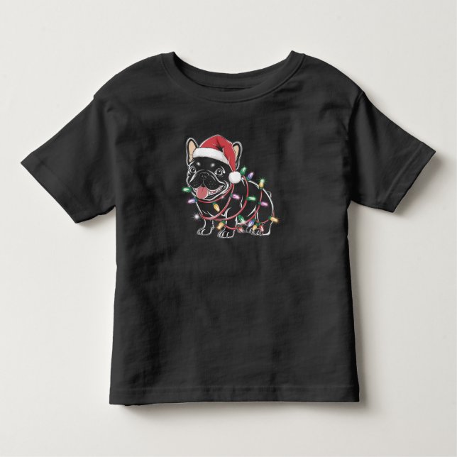 Camiseta De Bebé Navidades de Bulldog de Francia (Anverso)