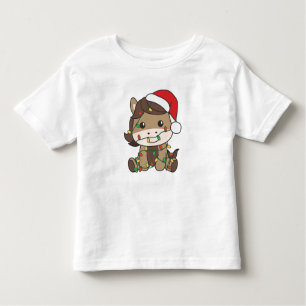Camiseta De Bebé Navidades de caballos Animales de invierno