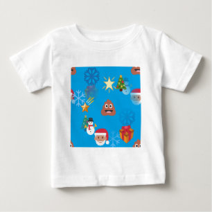 Camiseta De Bebé navidades de caca de emoji