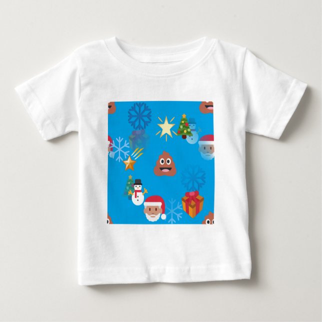 Camiseta De Bebé navidades de caca de emoji (Anverso)