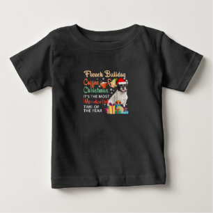 Camiseta De Bebé Navidades de café de Bulldog francés es maravillos