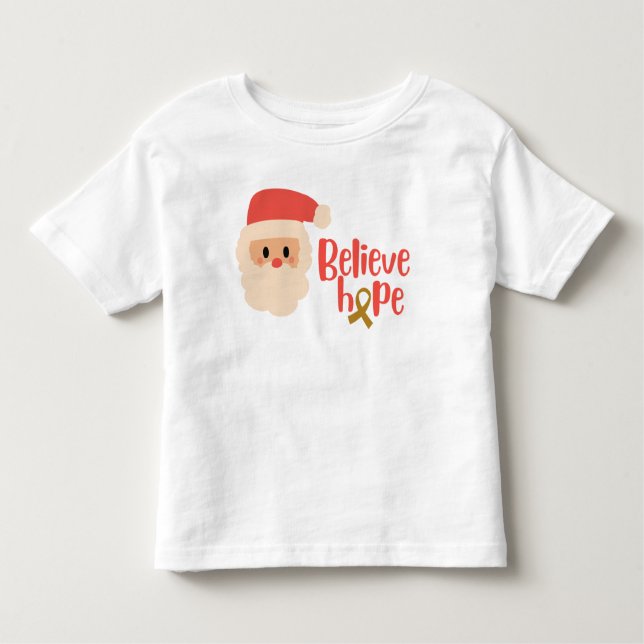 Camiseta De Bebé navidades de cáncer infantil Holiday Toddler T-Shi (Anverso)