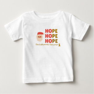 Camiseta De Bebé navidades de cáncer infantil santa Baby T-Shirt