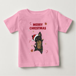 Camiseta De Bebé Navidades de Chiwawa Perro Animales de Invierno Pe