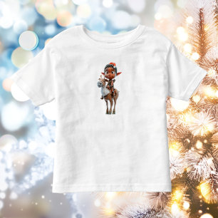 Camiseta De Bebé Navidades de ciclismo de renos Elf Toddler's Tee