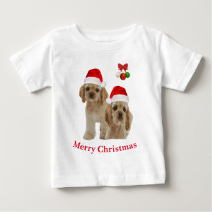 Camiseta De Bebé Navidades de Cocker spaniel