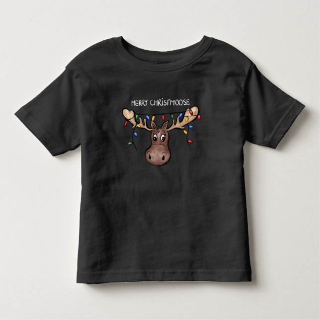 Camiseta De Bebé Navidades de Curio de Navidad Moose Kids (Anverso)