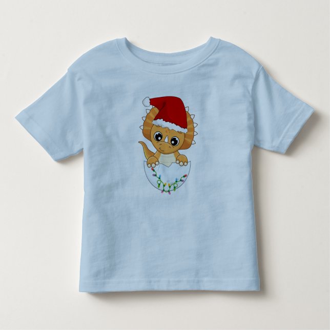 Camiseta De Bebé Navidades de Cute Baby Dino (Anverso)