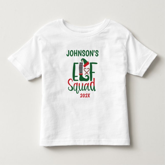 Camiseta De Bebé Navidades de Elf Squad que coinciden con la famili (Anverso)