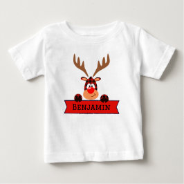 Camiseta De Bebé Navidades de familia que coinciden reno de cola de