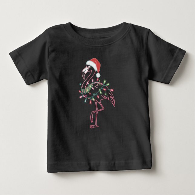 Camiseta De Bebé Navidades de Flamingo (Anverso)