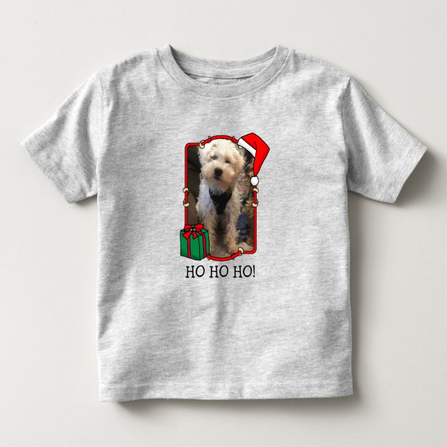 Camiseta De Bebé Navidades de fotografía personalizado Santa Hat Ma (Anverso)