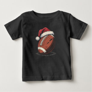 Camiseta De Bebé Navidades de fútbol americano Santa Hat Sports