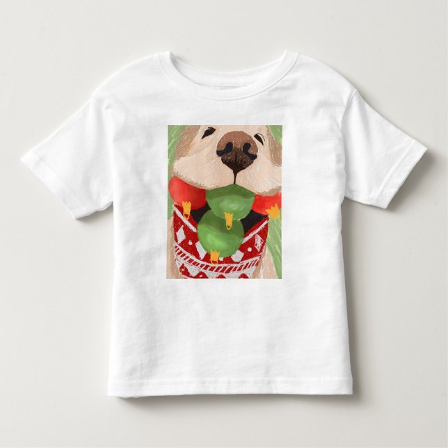 Camiseta De Bebé Navidades de Golden Retriever Balls Mouth Hilariou (Anverso)