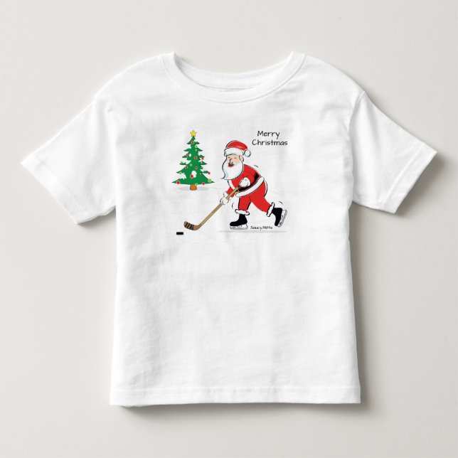 Camiseta De Bebé Navidades de hockey sobre hielo (Anverso)