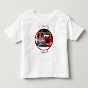 Camiseta De Bebé Navidades de Keeshond Viejo Camión Pintando Arte D