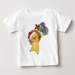 Camiseta De Bebé Navidades de leones niegan a los animales de invie