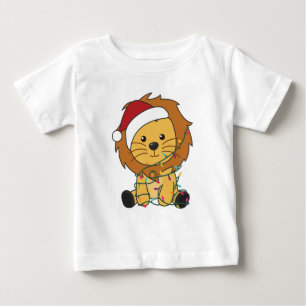 Camiseta De Bebé Navidades de leones niegan a los animales de invie