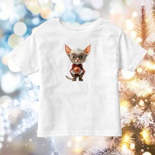 Camiseta De Bebé Navidades de manos rojas, tee de niño pequeño