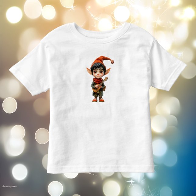 Camiseta De Bebé Navidades de música Elf Toddler's Tee (Subido por el creador)