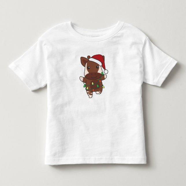 Camiseta De Bebé Navidades de Okapi Animales de Invierno Holiday Ok (Anverso)