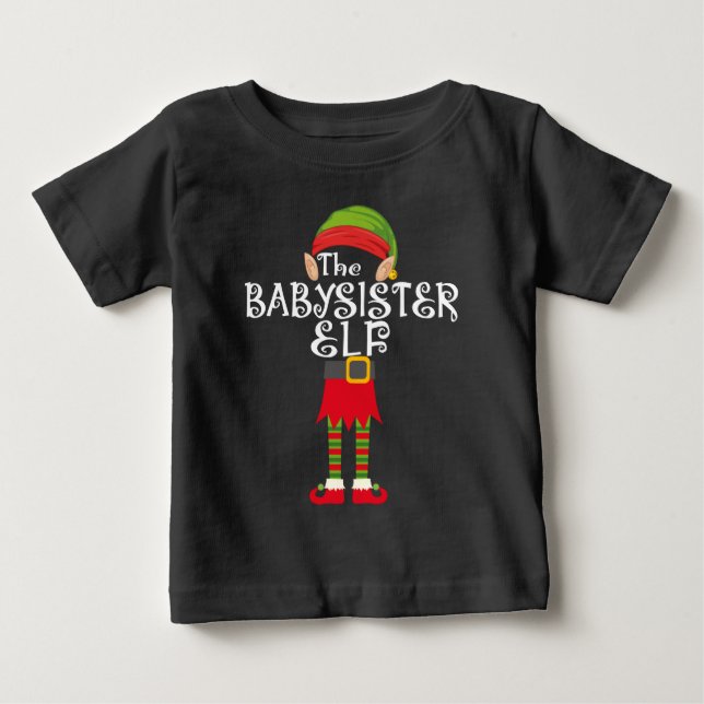 Camiseta De Bebé navidades de pareja de hermanos menores (Anverso)
