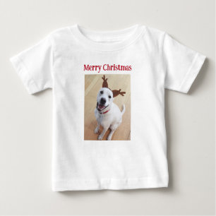 Camiseta De Bebé Navidades de Perro con Cachorros de Rina Sonriente