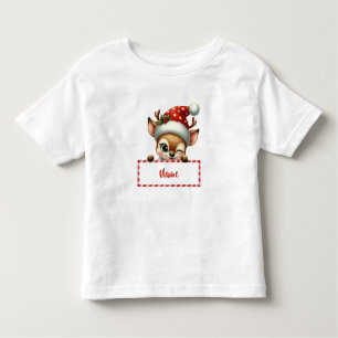 Camiseta De Bebé Navidades de personalizable reno y caña de canas