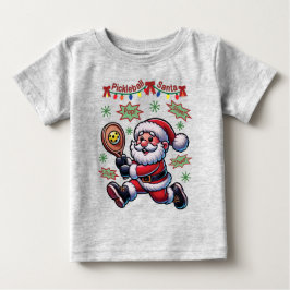 Camiseta De Bebé Navidades de Pickleball Santa Claus