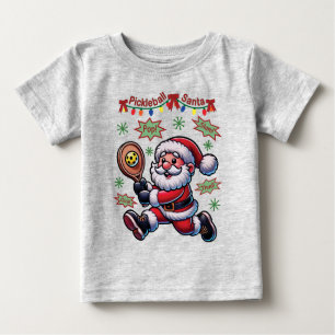 Camiseta De Bebé Navidades de Pickleball Santa Claus