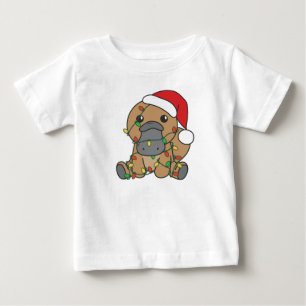 Camiseta De Bebé Navidades de Platypus Animales de Invierno Holiday