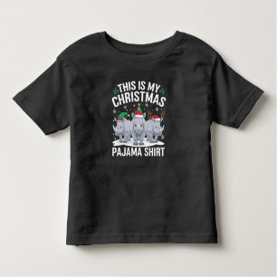 Camiseta De Bebé Navidades de rinocerontes de Santa Hat Pajama