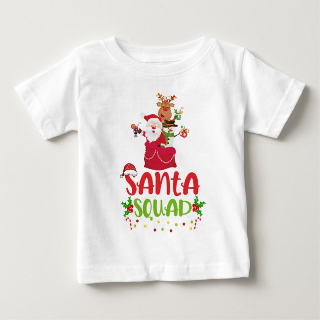 Camiseta De Bebé Navidades de Santa Squad (Anverso)