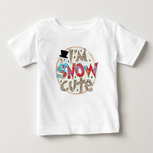 Camiseta De Bebé Navidades de Snow Cute (Anverso)