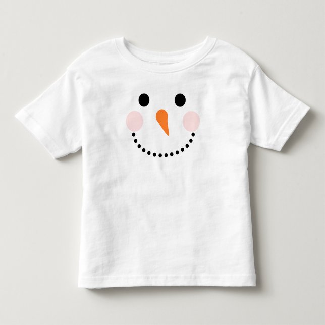 Camiseta De Bebé Navidades de Snowman de Cute Blanco (Anverso)