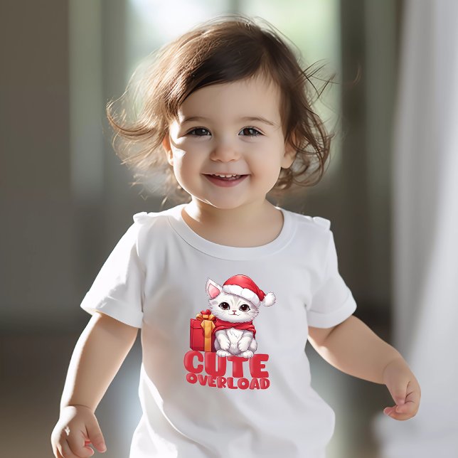Camiseta De Bebé Navidades de sobrecarga de corte kitten (Subido por el creador)