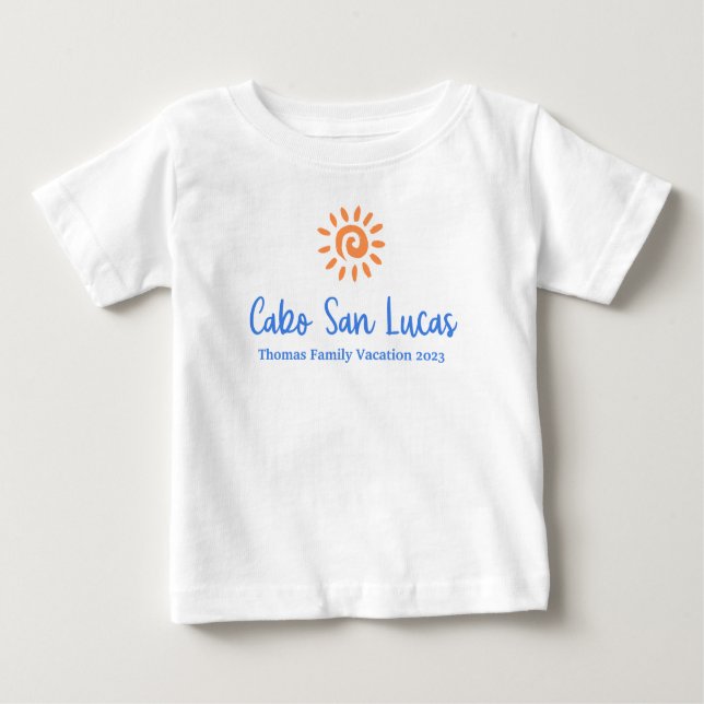 Camiseta De Bebé Navidades de vacaciones de la familia personalizad (Anverso)