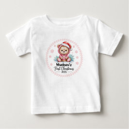 Camiseta De Bebé Navidades del bebé 2025-Chica