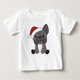 Camiseta De Bebé Navidades del Bulldog francés niegan animales de i