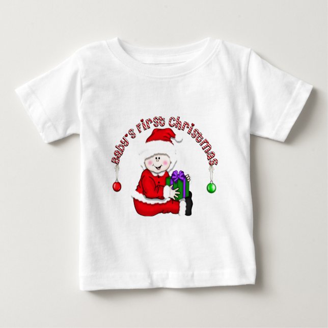 Camiseta De Bebé Navidades del Elf del Bebé Blanco (Anverso)