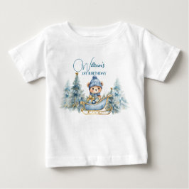 Camiseta De Bebé Navidades del oso primer invierno de cumpleaños