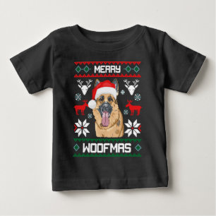 Camiseta De Bebé Navidades del Pastor Alemán Merry Woofmas Sweatshi