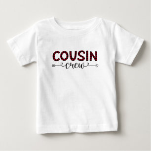Camiseta De Bebé Navidades del patrón de búfalo de la tripulació