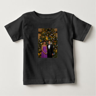Camiseta De Bebé Navidades del presidente Barack Obama y Michelle