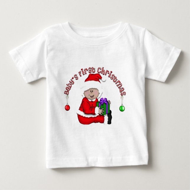 Camiseta De Bebé Navidades del primer bebé latino mayor (Anverso)