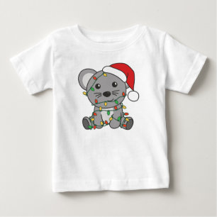 Camiseta De Bebé Navidades del ratón Animales de invierno ratones d